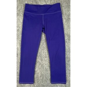 Fabletics High Rise Capri Leggings Womens XS Blue Compression Athletic